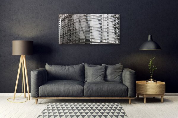 Tablou pe sticla Clădire Case Gray