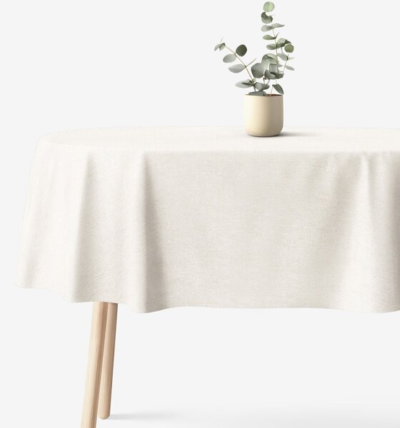 Goldea față de masă decorativă malaga - natural - ovală 140 x 180 cm