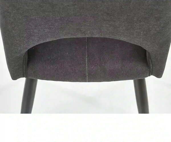 Scaun K369, gri inchis/negru, stofa clasica/otel, 48x58x92 cm