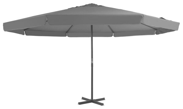 Umbrelă de soare cu stâlp aluminiu, antracit, 500 cm