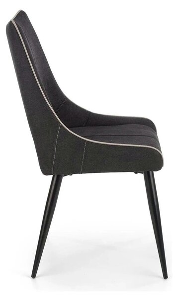 Scaun K369, gri inchis/negru, stofa clasica/otel, 48x58x92 cm