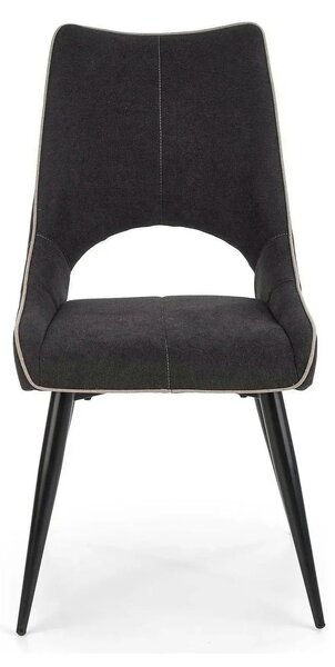 Scaun K369, gri inchis/negru, stofa clasica/otel, 48x58x92 cm