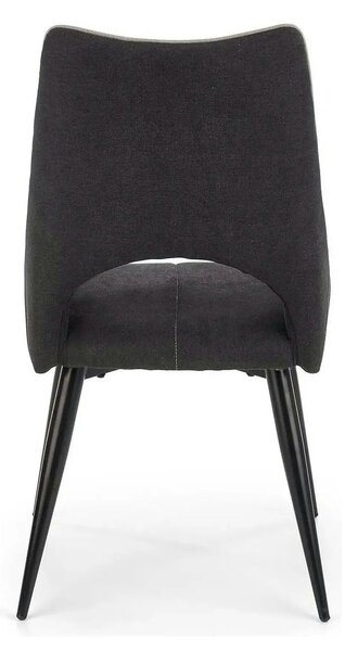 Scaun K369, gri inchis/negru, stofa clasica/otel, 48x58x92 cm