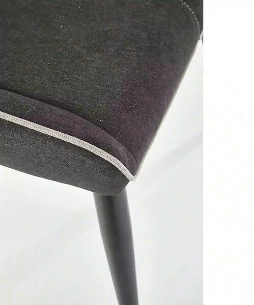 Scaun K369, gri inchis/negru, stofa clasica/otel, 48x58x92 cm