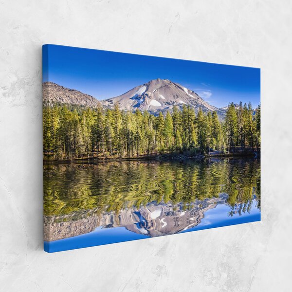 Tablou Canvas, 20x30cm, Dormitor si Living, Peisaje, Lacuri, Green Tree Lake