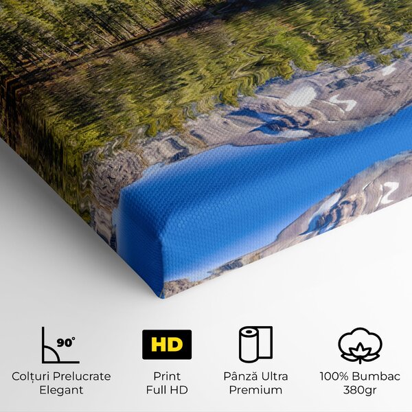 Tablou Canvas, 20x30cm, Dormitor si Living, Peisaje, Lacuri, Green Tree Lake