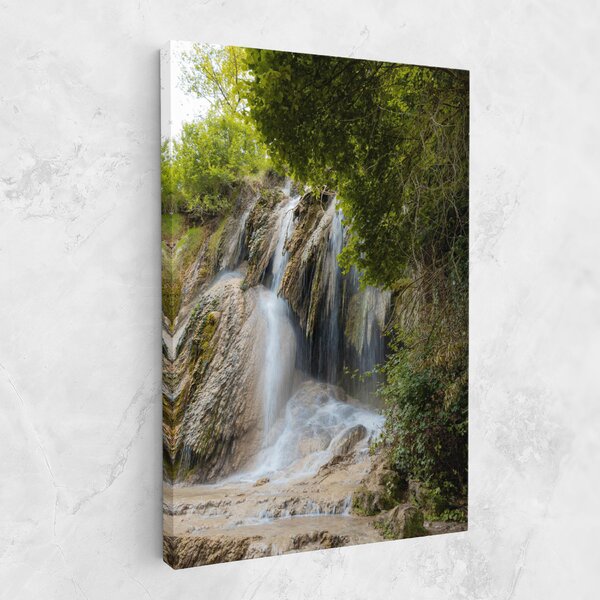 Tablou Canvas, 20x30cm, Dormitor si Living, Peisaje, Cascade, Forest Waterfall View