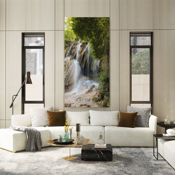 Tablou Canvas, 40x80cm, Dormitor si Living, Peisaje, Cascade, Forest Waterfall View