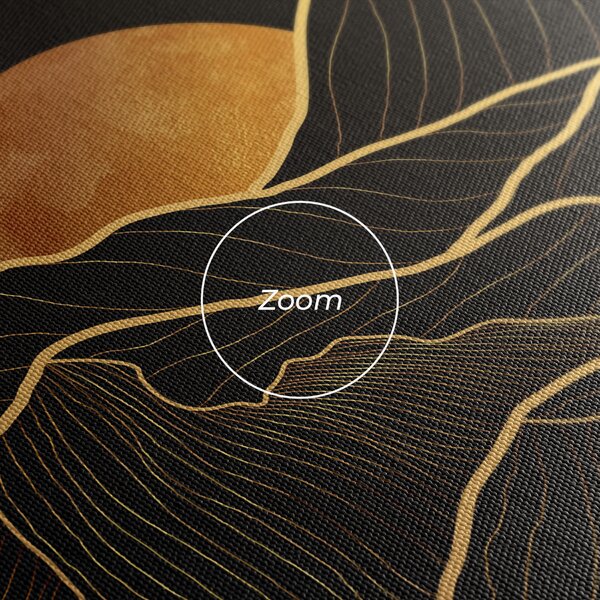 Tablou Canvas, 20x30cm, Dormitor si Living, Peisaje, Munti, Black Gold Mountains