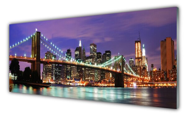 Panou sticla bucatarie Bridge City Arhitectura Violet Brown