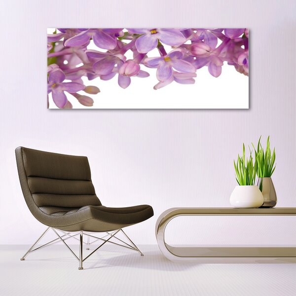 Tablou pe sticla Flori roz Floral