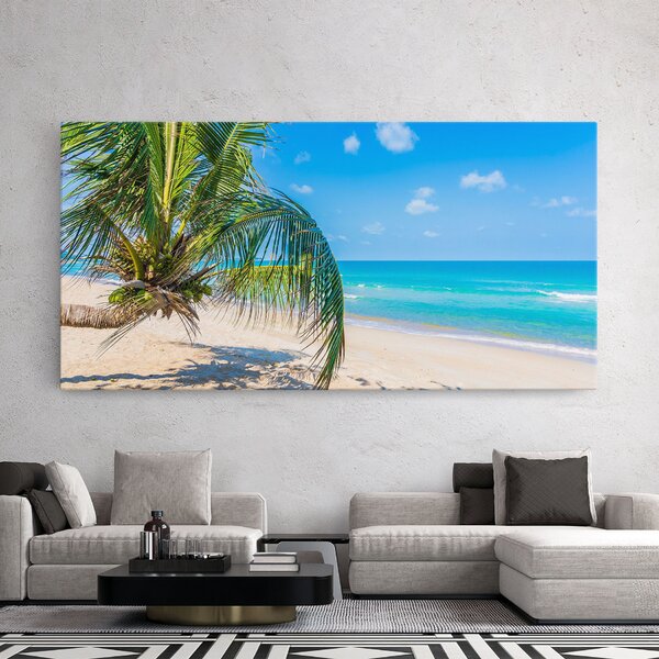 Tablou Canvas, 40x80cm, Dormitor si Living, Peisaje, Plaje, Tropical Beach View