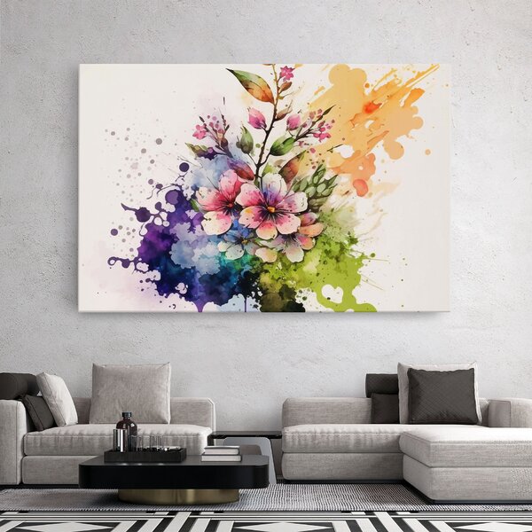 Tablou Canvas, 20x30cm, Dormitor si Living, Peisaje, Primavara, Color Mix Spring