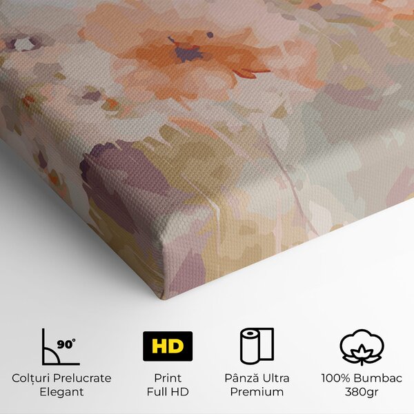 Tablou Canvas, 20x30cm, Dormitor si Living, Peisaje, Primavara, Spring Orange Art
