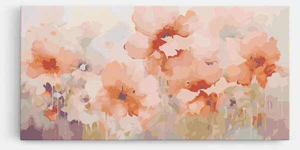 Tablou Canvas, 40x80cm, Dormitor si Living, Peisaje, Primavara, Spring Orange Art