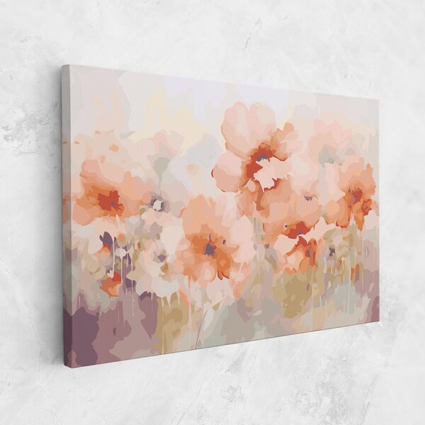 Tablou Canvas, 20x30cm, Dormitor si Living, Peisaje, Primavara, Spring Orange Art