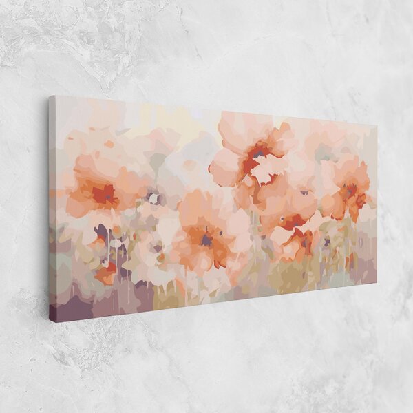Tablou Canvas, 40x80cm, Dormitor si Living, Peisaje, Primavara, Spring Orange Art