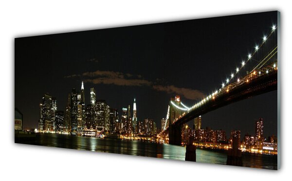 Panou sticla bucatarie Bridge City Arhitectura Negru Galben