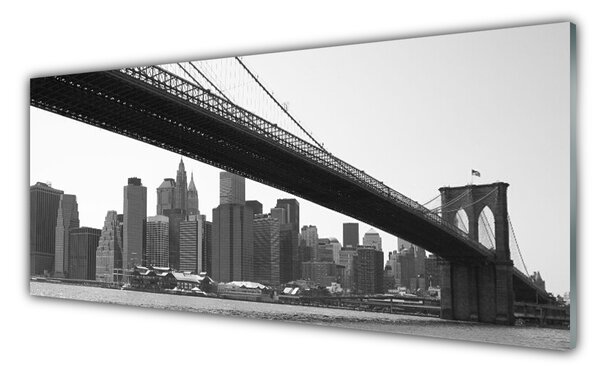 Tablouri acrilice Bridge City Arhitectura Gri Negru