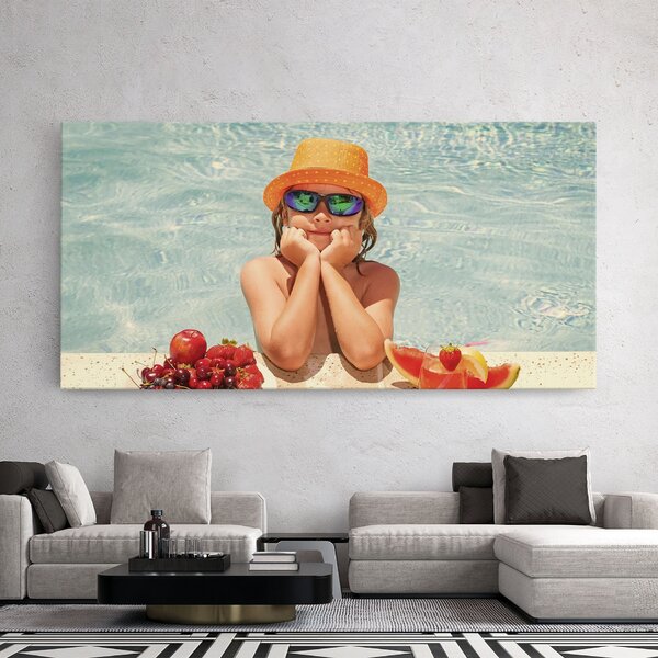 Tablou Canvas, 40x80cm, Dormitor si Living, Peisaje, Vara, Child Swimming