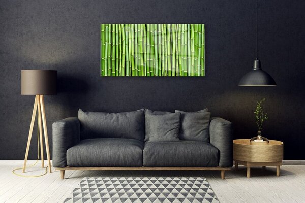 Tablou pe sticla Bamboo Floral Verde
