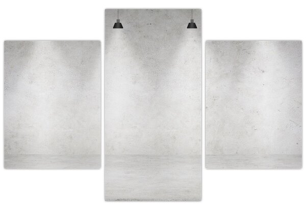 Tablou - Perete de beton cu lumini (90x60 cm)