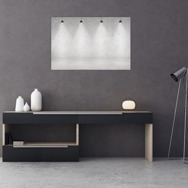 Tablou - Perete de beton cu lumini (90x60 cm)