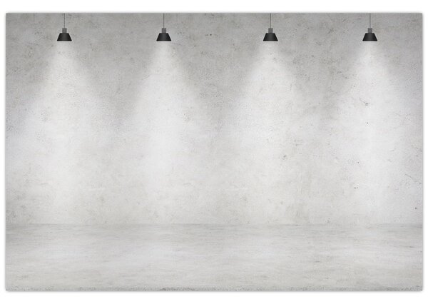 Tablou - Perete de beton cu lumini (90x60 cm)
