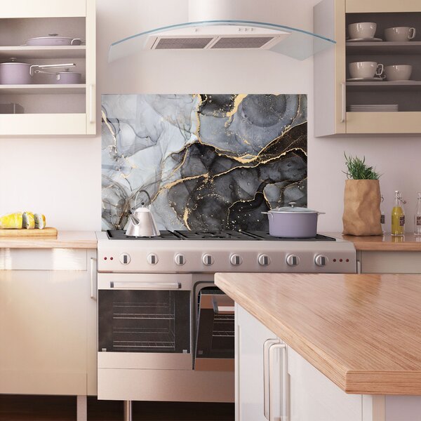 Panou Sticla Bucatarie, 30x40cm, Protectie aragaz, Antistropi, Termorezistent, Abstracte, Marble, Abstract Marble