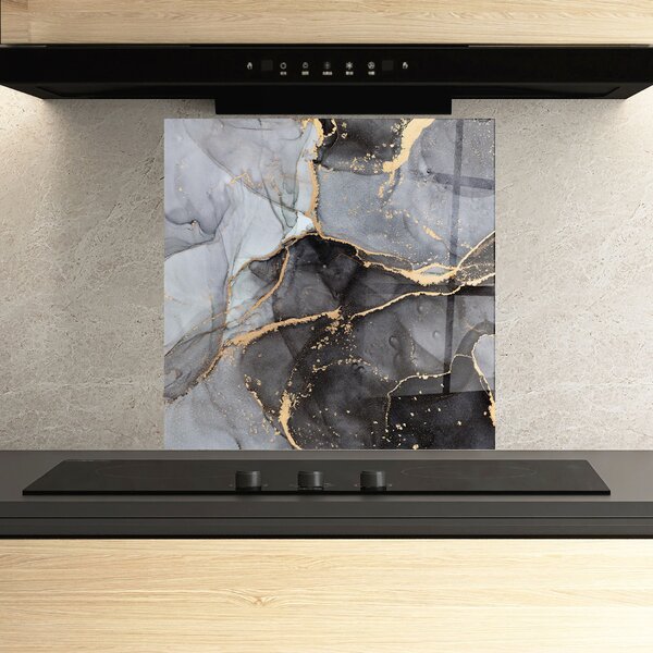 Panou Sticla Bucatarie, 60x60cm, Protectie aragaz, Antistropi, Termorezistent, Abstracte, Marble, Abstract Marble