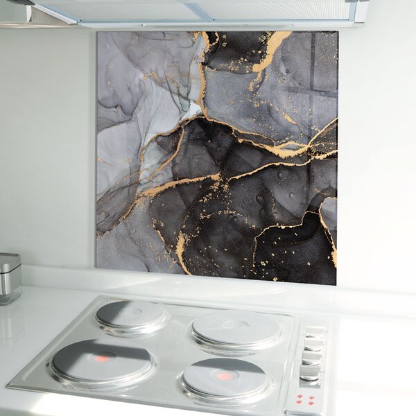Panou Sticla Bucatarie, 60x60cm, Protectie aragaz, Antistropi, Termorezistent, Abstracte, Marble, Abstract Marble