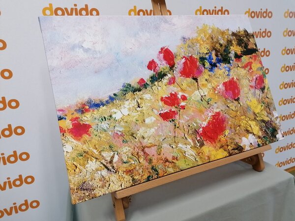 Tablou maci pictați pe o pajiște