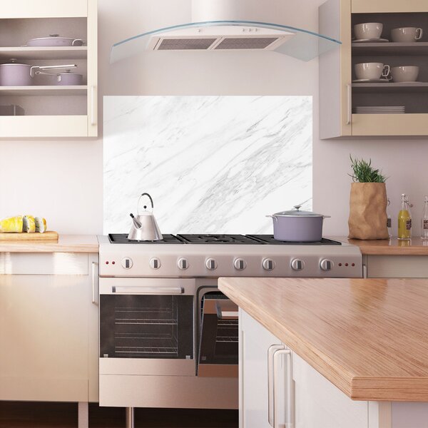 Panou Sticla Bucatarie, 30x40cm, Protectie aragaz, Antistropi, Termorezistent, Abstracte, Marble, Light Grey Marble