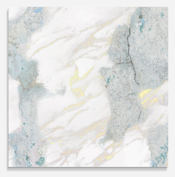 Panou Sticla Bucatarie, 60x60cm, Protectie aragaz, Antistropi, Termorezistent, Abstracte, Marble, Light Blue Gold