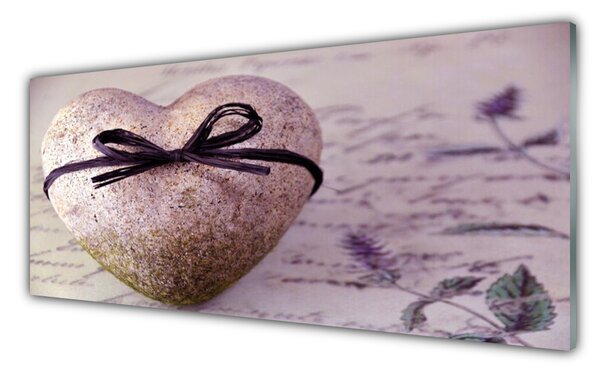 Panou sticla bucatarie Heart Art Gray aur