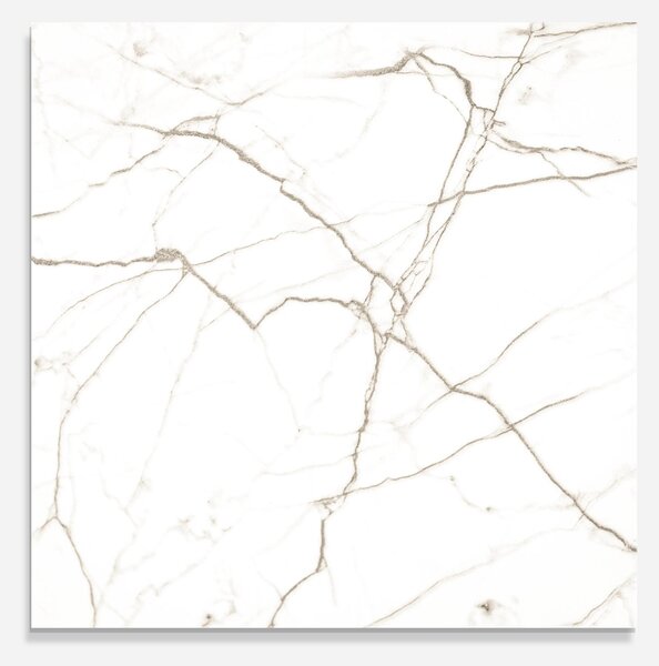 Panou Sticla Bucatarie, 60x60cm, Protectie aragaz, Antistropi, Termorezistent, Abstracte, Marble, White Brown Lines Marble