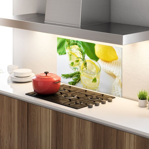 Panou Sticla Bucatarie, 30x40cm, Protectie aragaz, Antistropi, Termorezistent, Alimente, Bauturi, Lemon Rosemary Drink