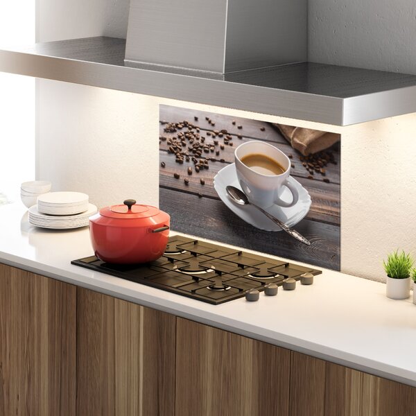 Panou Sticla Bucatarie, 30x40cm, Protectie aragaz, Antistropi, Termorezistent, Alimente, Cafea, Aroma Coffee