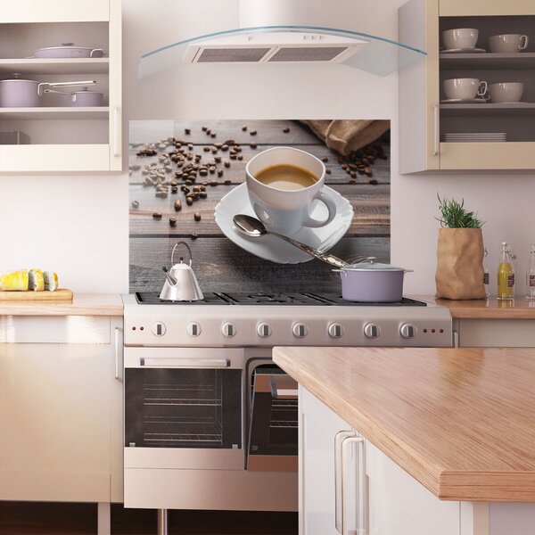 Panou Sticla Bucatarie, 30x40cm, Protectie aragaz, Antistropi, Termorezistent, Alimente, Cafea, Aroma Coffee