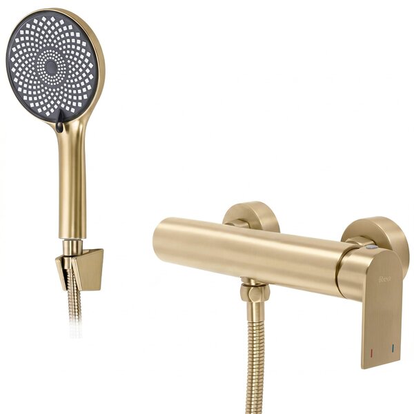 Baterie de duș Rea Hunter Brushed Gold