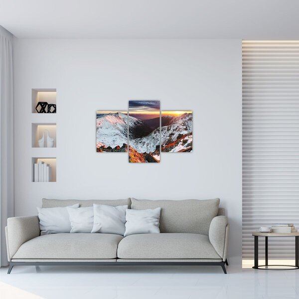 Tablou - Panoramă montană de iarnă (90x60 cm)