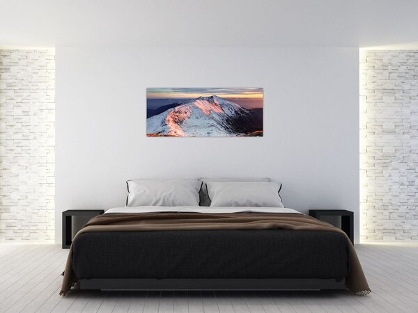 Tablou - Panoramă montană de iarnă II. (120x50 cm)