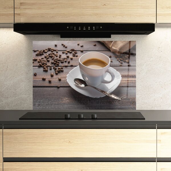 Panou Sticla Bucatarie, 30x40cm, Protectie aragaz, Antistropi, Termorezistent, Alimente, Cafea, Aroma Coffee