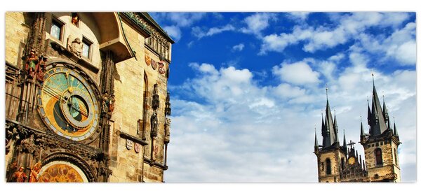 Tablou - Ceasul astronomic din Praga (120x50 cm)