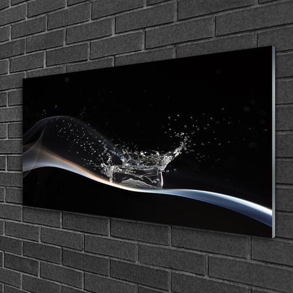Tablou pe sticla Abstract Art Alb Negru