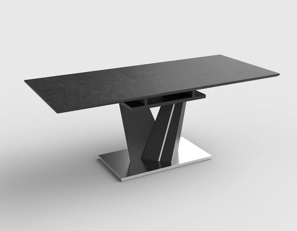 Masa SALVADOR, gri, 160/200x90x77 cm