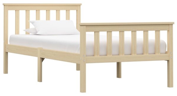 Cadru de pat, natural, 100 x 200 cm, lemn masiv de pin