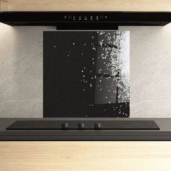 Panou Sticla Bucatarie, 60x60cm, Protectie aragaz, Antistropi, Termorezistent, Alimente, Condimente, Salt Texture