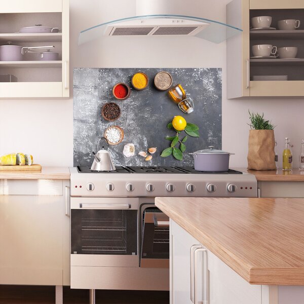 Panou Sticla Bucatarie, 30x40cm, Protectie aragaz, Antistropi, Termorezistent, Alimente, Condimente, Seasonings With Oil