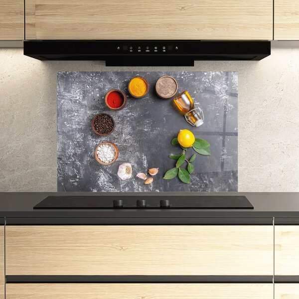 Panou Sticla Bucatarie, 30x40cm, Protectie aragaz, Antistropi, Termorezistent, Alimente, Condimente, Seasonings With Oil